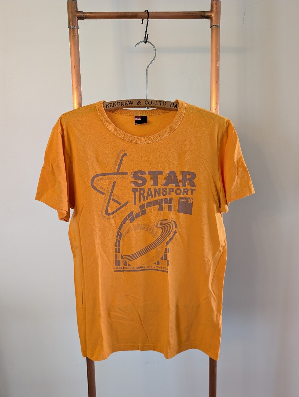 Y2K Unisex Diesel Shirt "Star Transport" T-shirt in Medium
